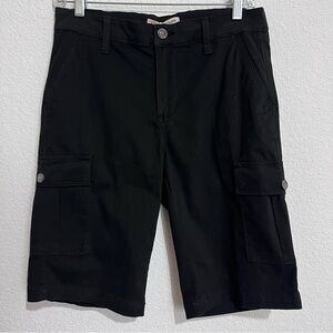 Redwood Creek Black Khaki Cargo Utility Shorts Comfort Stretch New 30-32